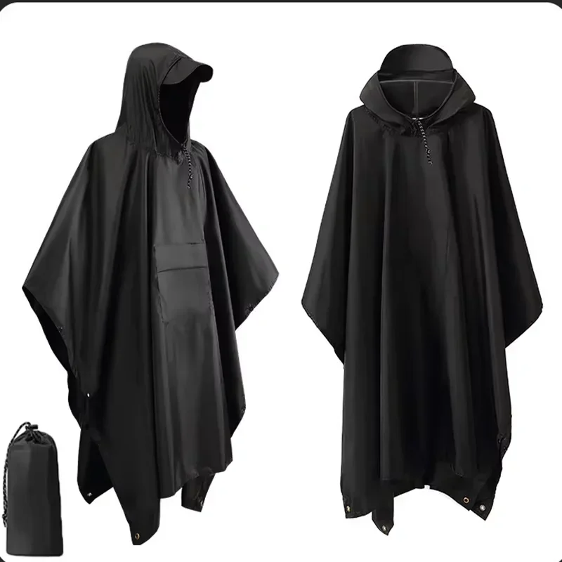 Camping Rain Poncho - 2026 Ponco Hujan Berkerudung Tahan Air