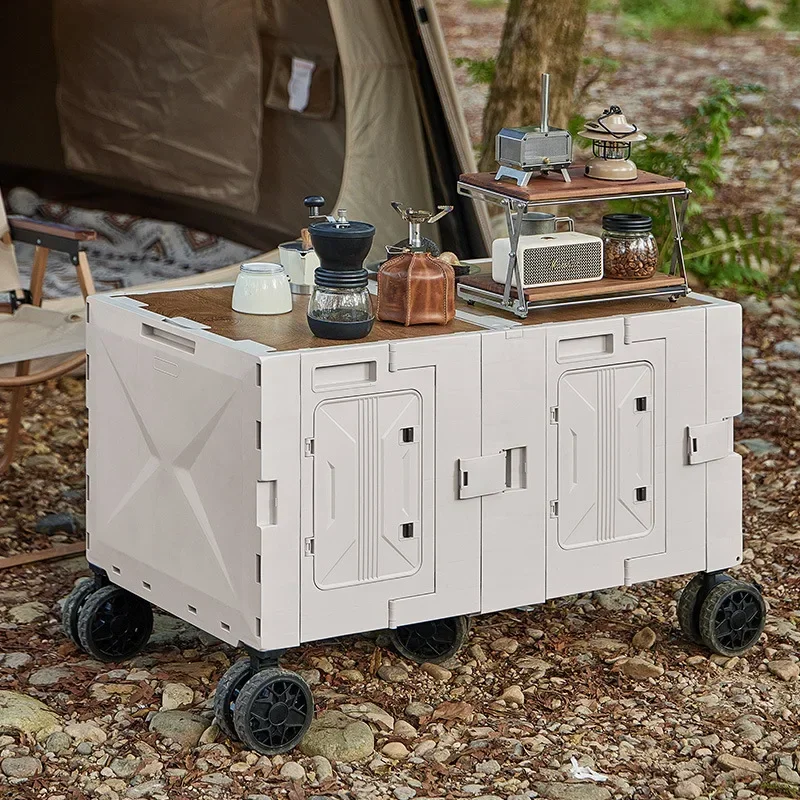 Outdoor Camping Trolley - Troli camper outdoor multi-fungsi, kotak peralatan