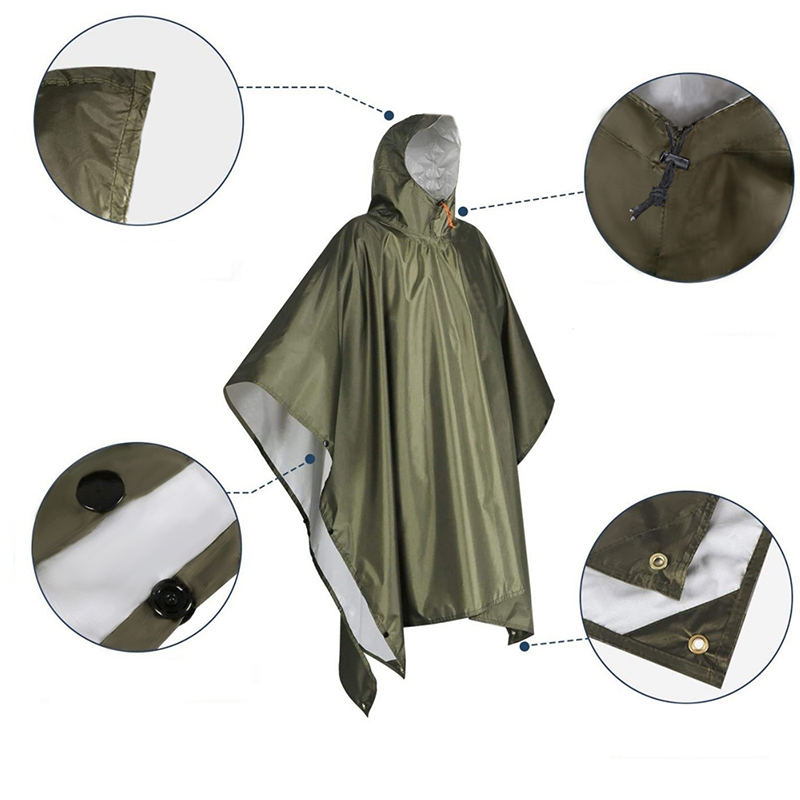 Jas Hujan Tugas Berat Untuk Ba - Camping Rain Poncho ulasan dan harga