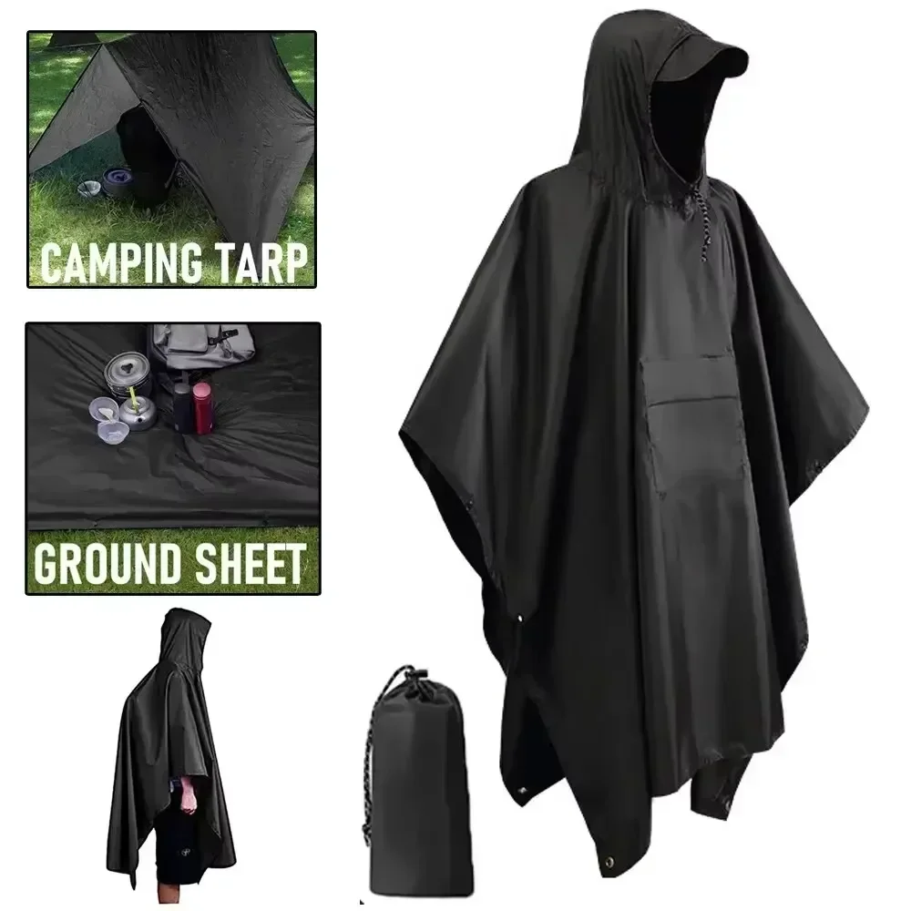 2026 Ponco Hujan Berkerudung T - Camping Rain Poncho ulasan dan harga