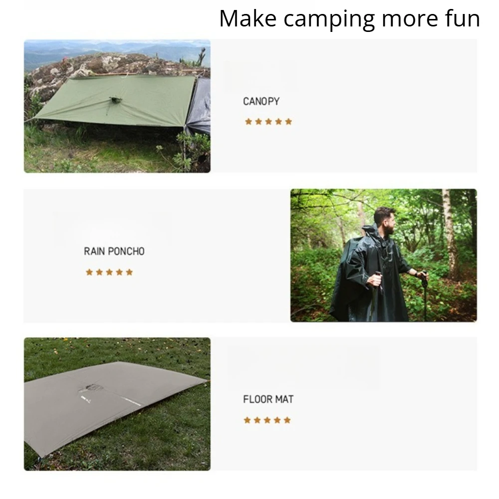 2026 Untuk Berkemah Mendaki Gu - Camping Rain Poncho ulasan dan harga
