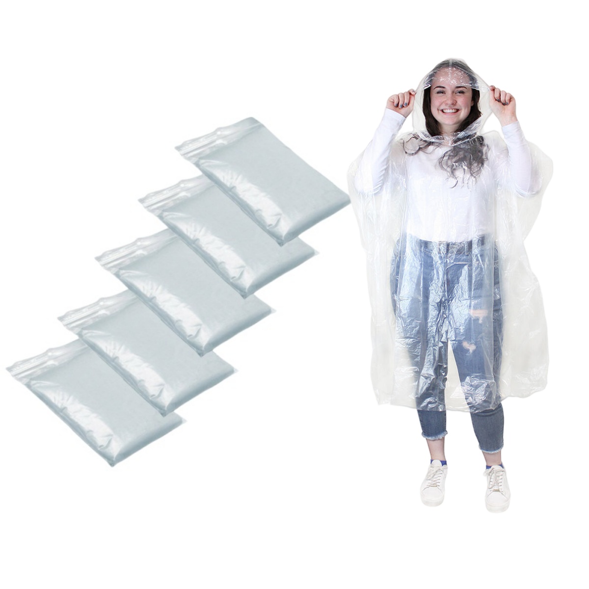 Jas hujan tahan air sekali pak - Camping Rain Poncho ulasan dan harga