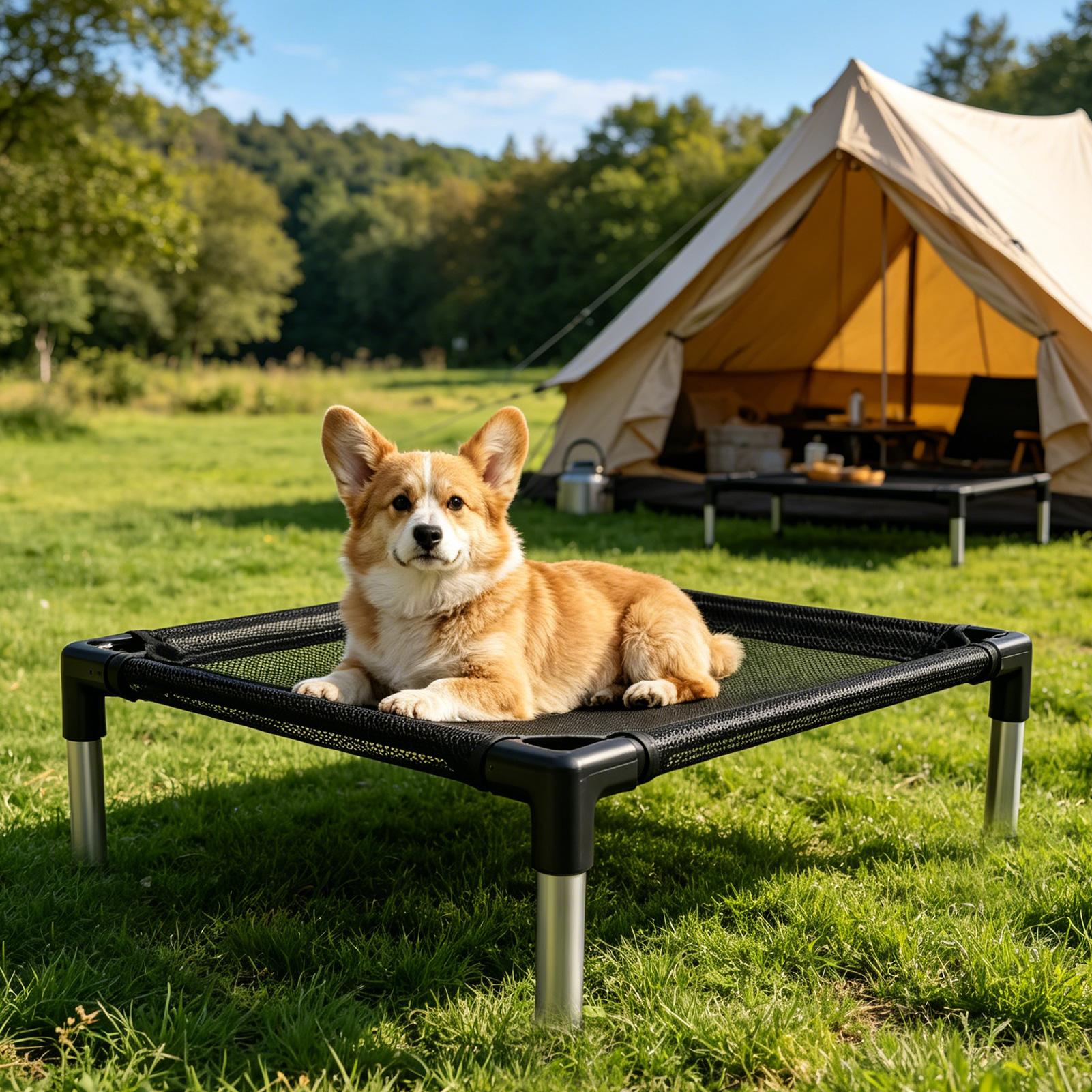 Tempat Tidur Anjing Terangkat  - Outdoor Camping Dog Bed ulasan dan harga