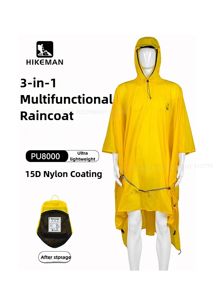 Jas Hujan 15D/210T Penutup Pon - Camping Rain Poncho ulasan dan harga